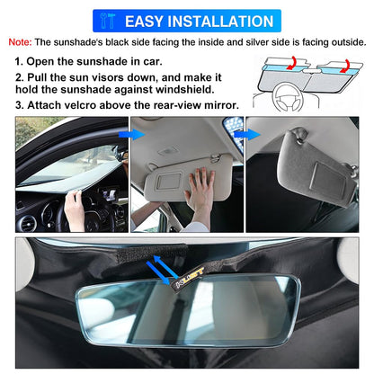 KUST Windshield Sun Shade for Honda Civic 2016-2021 Sunshade Foldable Window Sun Visor Protector Blocks UV Rays Keep Your Car Cooler
