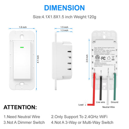 Milfra Smart Dimmer Switch 3Gang Digital Display Single-Pole 3Way Dimmer Smart Switch， 2024 New Model，Works with Siri, Alexa and Google Home，Voice and Remote Control，Neutral Wire Required