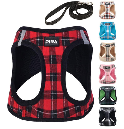 PINA Dog Harness for Small Dogs No Pull, Small Dog Harness and Leash Set, No Choke Breathable Mesh Dog Vest Harness, Lightweight Adjustable Small Medium Dog Harness - Easy to Put On and Take Off