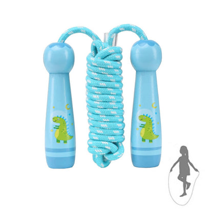 Jump Rope for Kids, Adjustable Toddler Jump Rope with Wooden Handle and Cotton Rope, Cute Skipping Rope for Boys and Girls Fitness Workout Exercise 8.5 Ft(Pink)