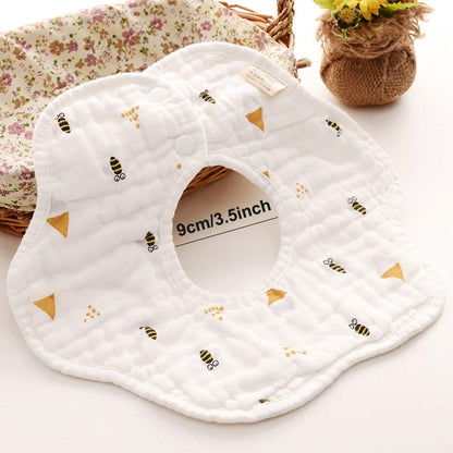 MERLINAE Baby Bandana Drool Muslin Muslin 360 Bibs for Boys Girls Newborn Infant for Drooling and Teething,100% Organic Cotton and Super Absorbent Hypoallergenic Pullover
