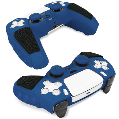 SIKEMAY Anti-Slip PS5 Controller Skin, Soft Thicken Non-Slip Studded Silicone Gel Grip Protective Cover Case for PlayStation 5 Controller Grip, 2 Pack with 8 x Thumb Grip Caps