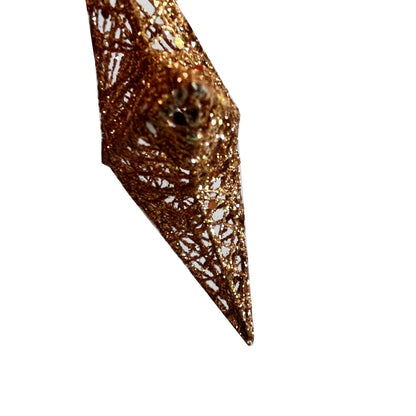 Metal Glittered Christmas Tree Topper Star Treetop Decoration for Christmas Home Decor(Rose Gold)