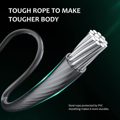 Jump Rope, H Handio Jump Rope with Counter, Workout Jumping Rope with Steel Ball Bearings, Adjustable Length Speed Skipping Rope for Men Women Kids Home Gym, Crossfit, Fitness Exercise (White)