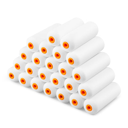 VOOMEY Mini Paint Roller Covers，High Density Foam Paint Roller，4 Inch Foam Roller Paint, 24 Pack,Fits All Flat Surfaces, Including Kitchen Cabinets, Doors, Tables, Etc.