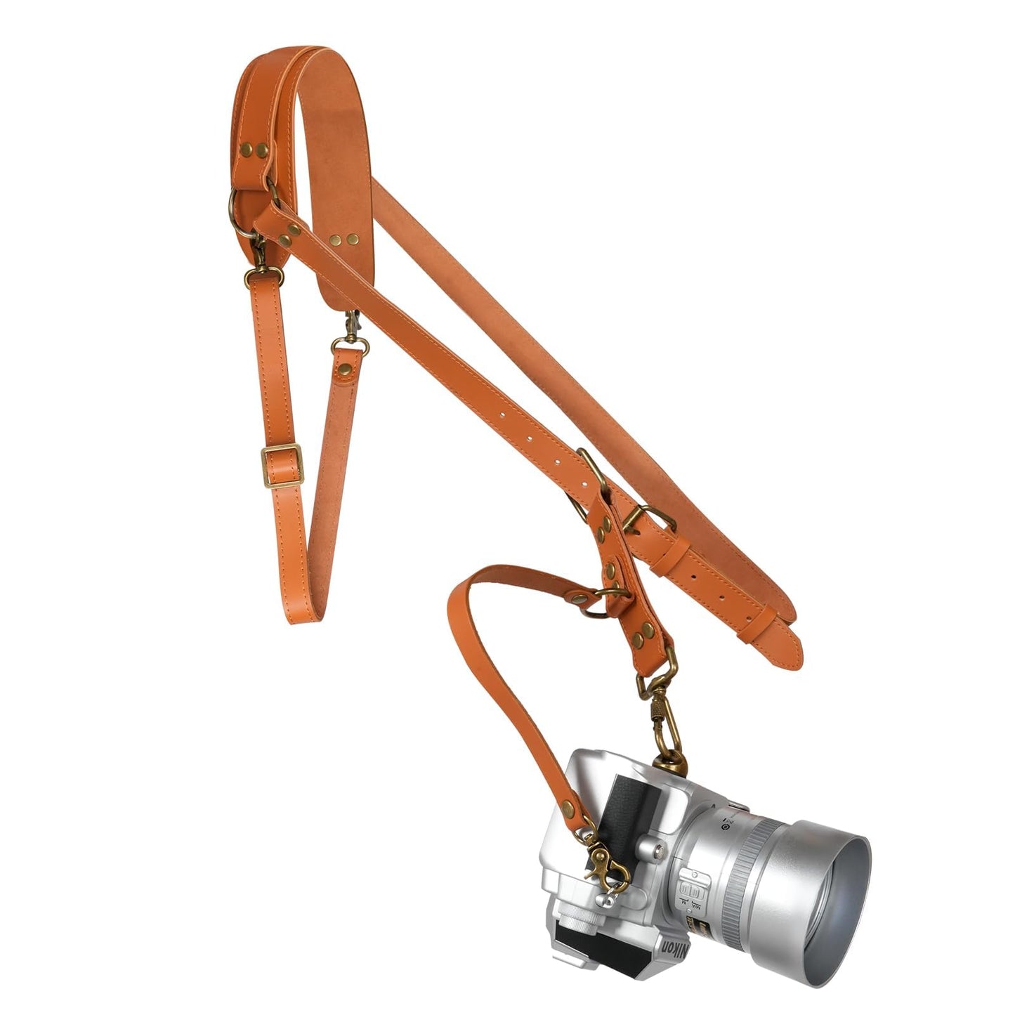 4J LEDR Leather Camera Strap,Single Camera Shoulder Harness for One Camera,Professional Camera Harness for Photographers,Camera Strap Crossbody Quick Release Gear DSLR/SLR,Camera Accessories,TAN