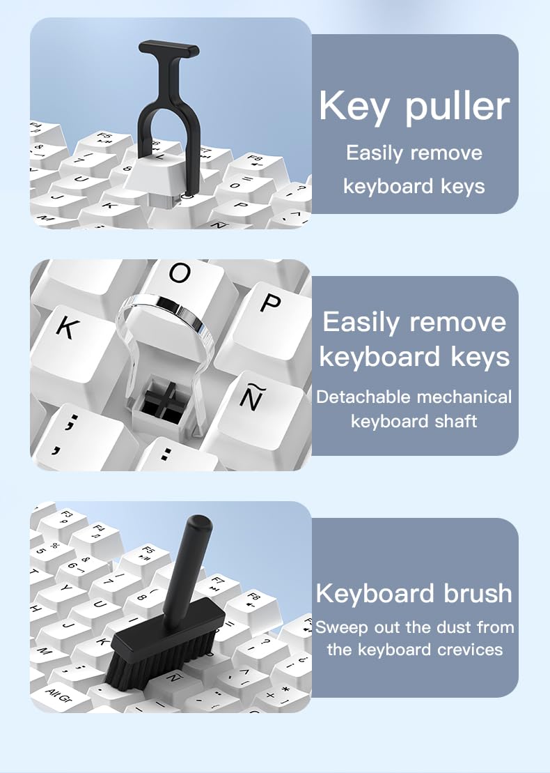 GK GAMAKAY 14.17'' Keyboard Wrist Rest Pad with Cleaning Tool Kit, ABS & Leather Hand Wrist Rest for 85% Mechanical Keyboard, Non-Slip Palm Pad for Comfortable Typing and Playing (Black-85%)