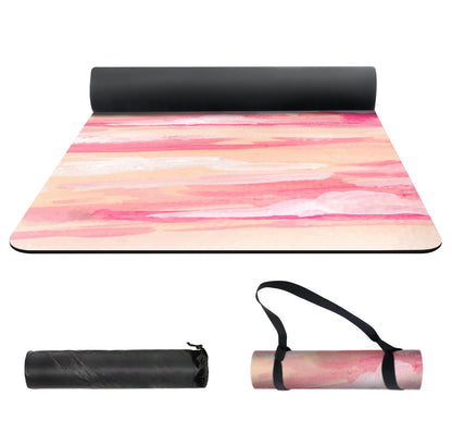 nuveti Yoga Mat Print Extra Thick TPE Non Slip Fitness Exercise Mat with Carrying Bag,72"x24" Extra Thick 6MM Exercise & Workout Mat for Yoga, Pilates Fitness and Floor Exercises
