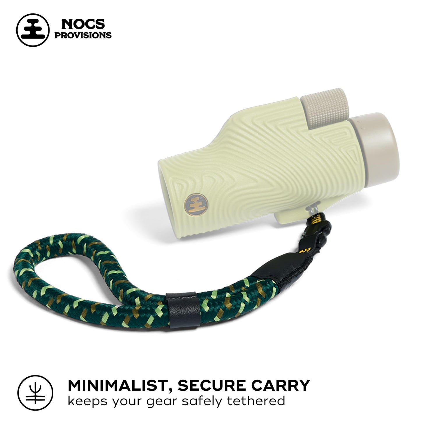 Nocs Provisions NocLoc Wrist Loop, Handheld Monoculars & Camera Strap Accessory with Quick‑Connect Tether - Backwoods Green