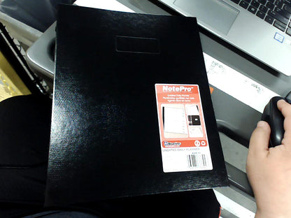 NotePro Undated Daily Planner, Black, 200 Pages,10 3/4 x 8-1/2 Inches