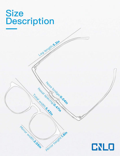 CNLO Blue light blocking Glasses,Computer Gaming Glasses,TV Glasses，For UV Protection,Anti Eyestrain,Lightweight Frame Eyewear,Opaque Men/Women(BLACK)