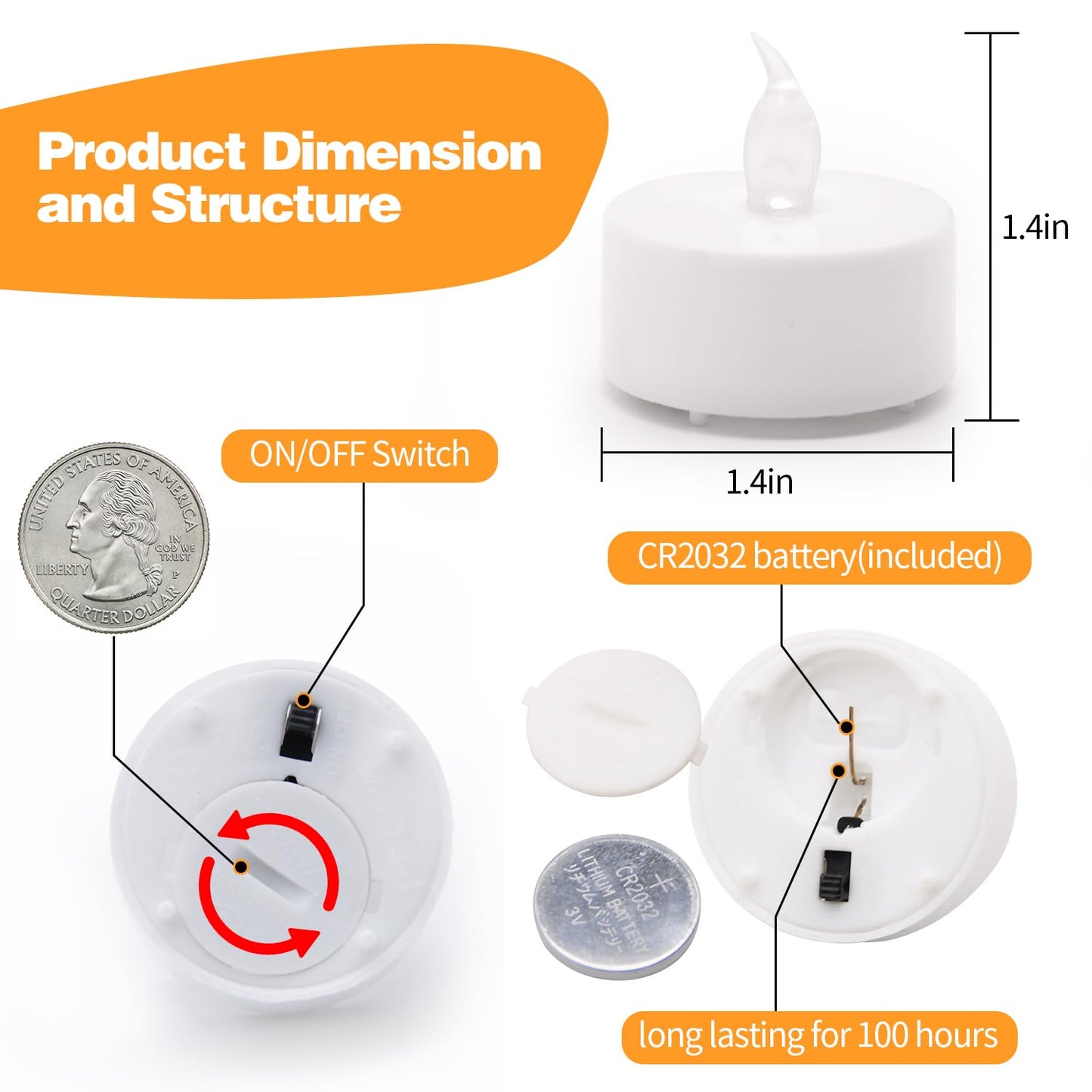 KOABY 200 Pack LED Tea Lights, Warm Yellow Flickering Lights, Last 100H+