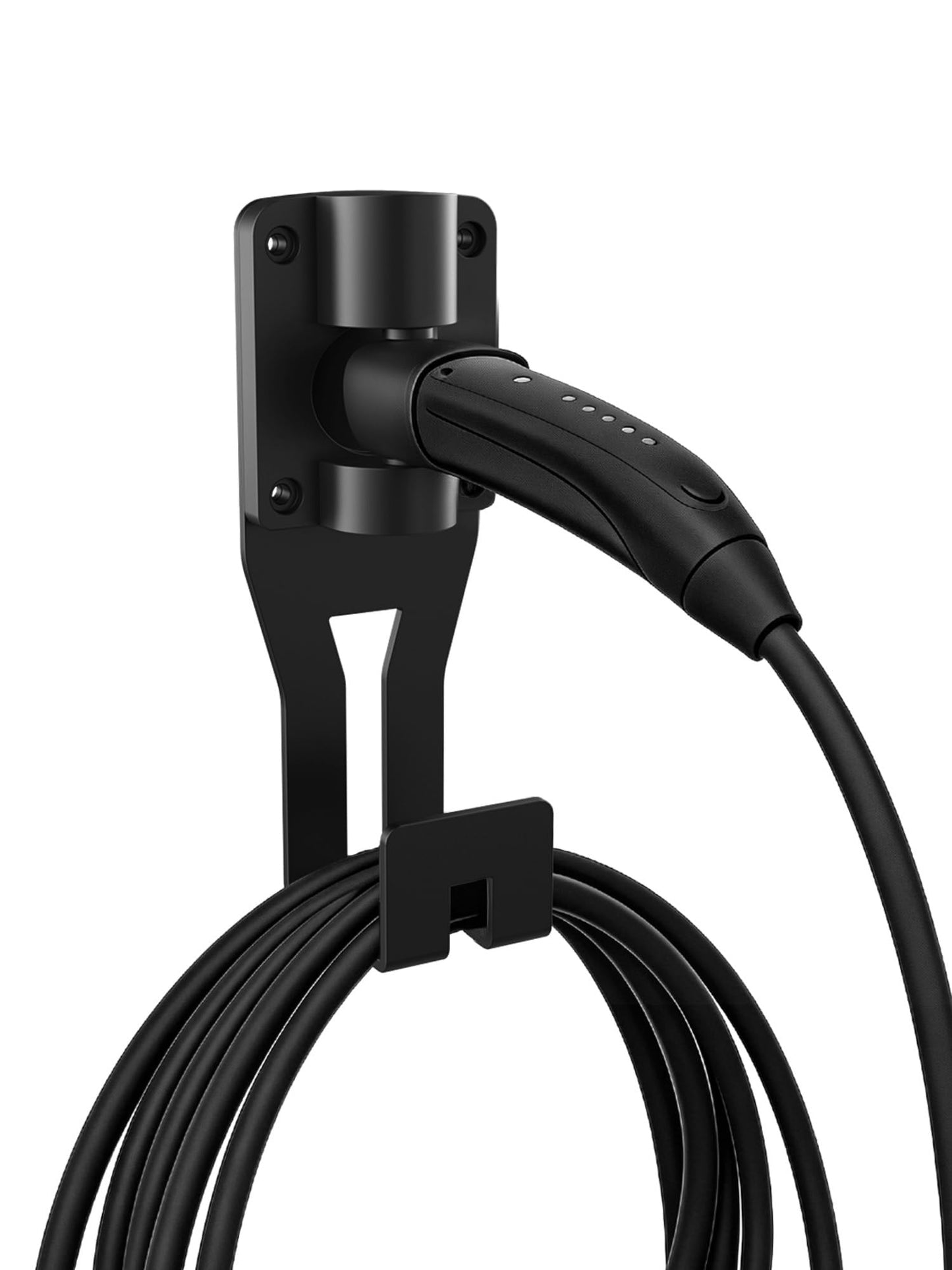 SEVEN SPARTA Charging Cable Holder with 180° Swiveling Holster, Compatible with Tesla Model 3 Model Y Model X Model S Charger Cable Organizer Car Accessories Wall Connector (Black)