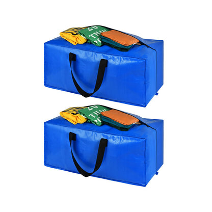 Moving Bags, Storage Totes, Extra Large Storage Bags for Moving Supplies, College Dorm Essentials, Bedroom Closet, Packing Bags with Backpack Handles Zipper Compatible with IKEA Frakta Cart（2 Pack）