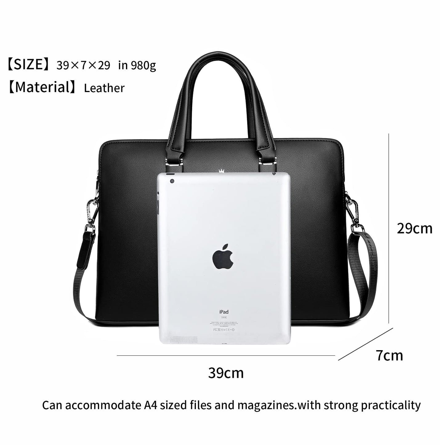 FSD.WG]Business Bag Leather Briefcase Shoulder Laptop Business Bag for Men