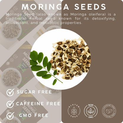 Green Royalty Moringa Seeds (350 + Count) – 100% Natural Non-GMO Herbal Seeds – Nutrient-Rich Superfood for Daily Balance – Sugar Free, Caffeine Free, Gluten Free – 2-Month Supply