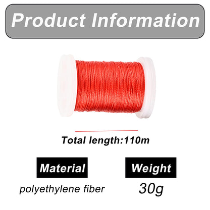 KURUGEILI 120 yard/110 m Archery Bow String Serving Thread 3 Strands Durable Nylon Bowstring Serving Thread for Compound Recurve Bow Tying Peep Sight Nock Point Protection Red