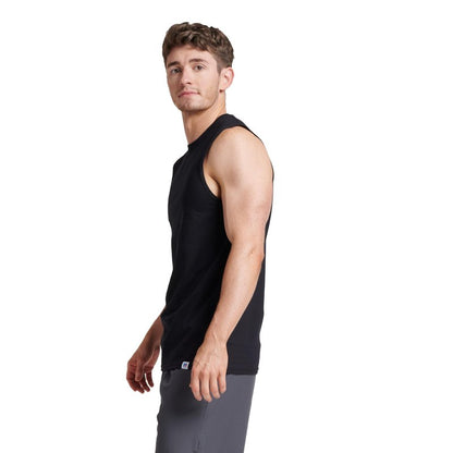 Russell Athletic Men's Cotton Performance Sleeveless Muscle T-Shirt,Black,Medium