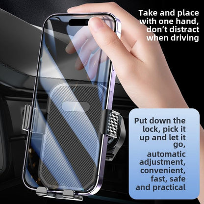 Universal Phone Holders for Car with Metal Hook Clip, Cell Phone Car Mount Hands Free Cradle Vent-Grain Black