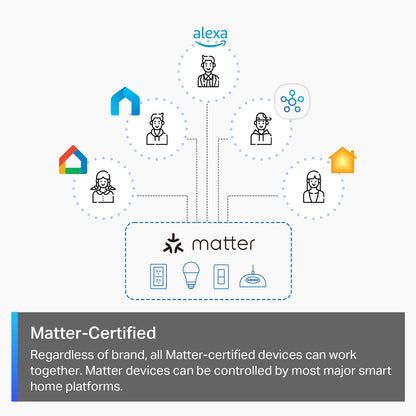 TP-Link Tapo Matter Smart Light Switch: Voice Control w/Siri, Alexa & Google Home | UL Certified | Timer & Schedule | Easy Guided Install | Neutral Wire Required | Single Pole | Tapo S505(2-Pack)