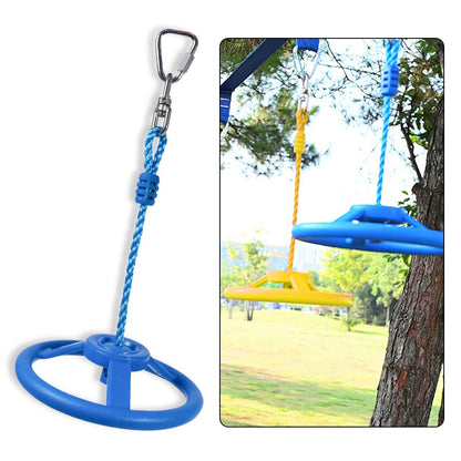 Ninja Wheel Obstacle for Kids Adults 360 Degrees Rotating Joint Jungle Gym Monkey Wheel Course Outdoor Indoor Playground Backyard Warrior Obstacle Course Slacking Line