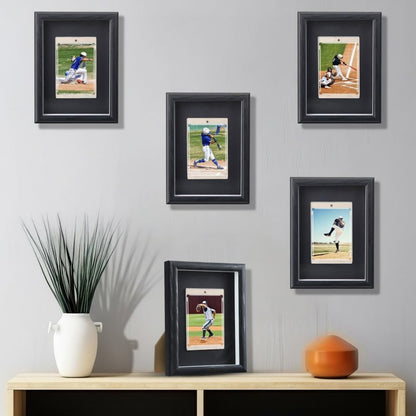 AceOrbit 6 Pcs Trading Card Display Frames, Baseball Sports Card Frame with Acrylic Magnetic Cards Display for Show & Protect 2.5 x 3.5 Inch Sports Baseball Football Hockey Game Trading Cards