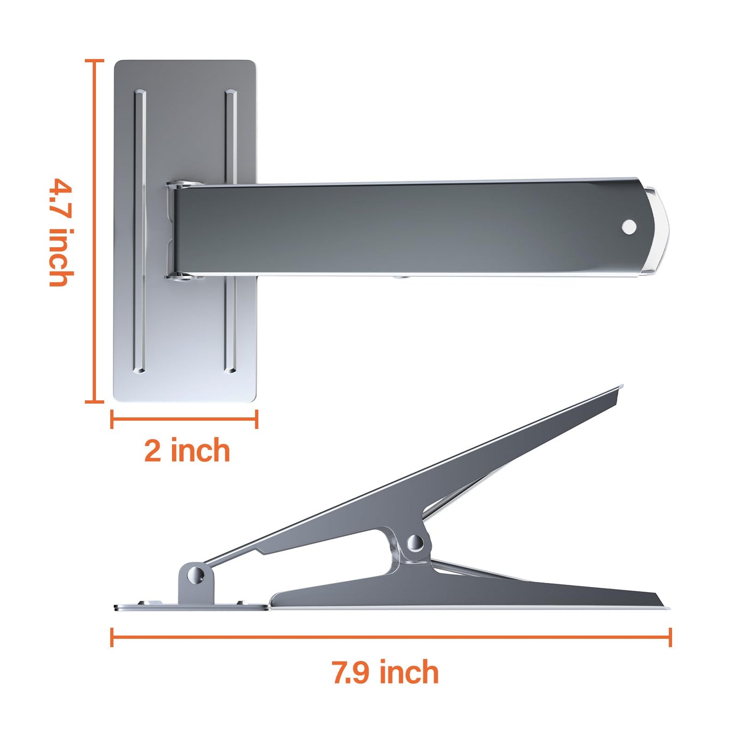 Extra Large 4.7" Heavy Duty Stainless Steel Binder Clips | Jumbo Paper Clamps for Ledgers, Files, Office & Home Supplies(2-Pack)