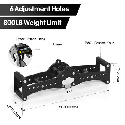 Multi Functional Strength Exercise,Heavy-Duty Deadlift Jack with Wide Paddle Handle, Multi-Grip Attachment & Flat Grip - Ideal for Torso Training Rows & Strength Training