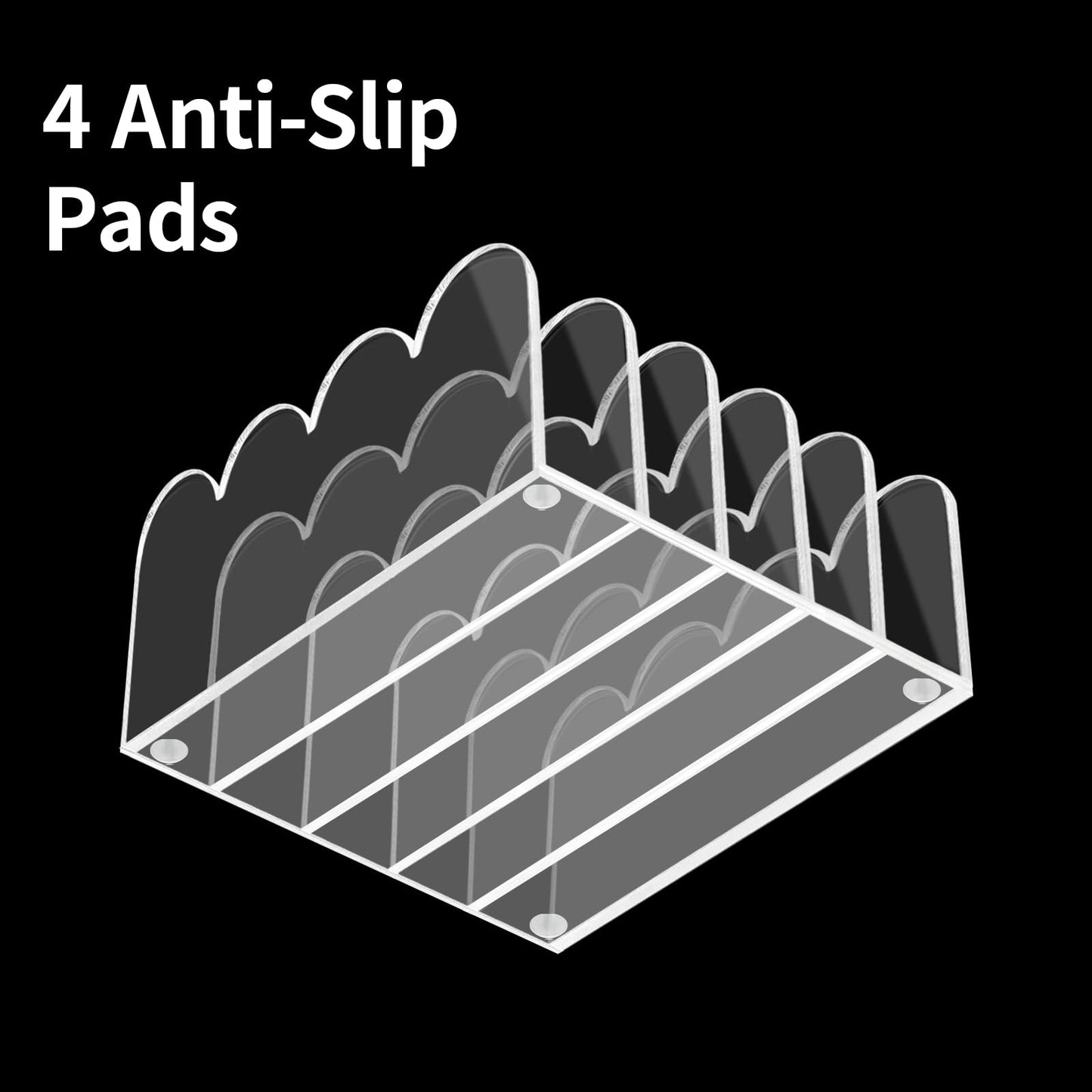 5-Slot Acrylic File Organizer for Desktop Clear Mail Holder Office Document Sorter Mails Storage 5 Compartments Multifunction Letter Folder Racks Holders for Office,Home, School Desk Organization