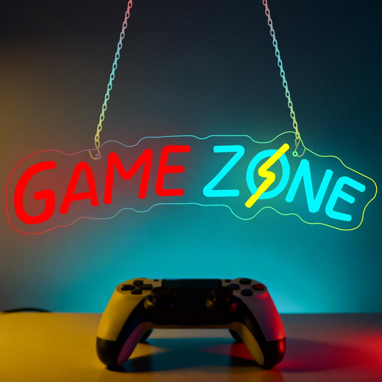 Game Zone Neon Sign, Gaming Neon Light for Game Room Wall Decor, Gamer Neon Signs for Boy Man Cave, Bedroom Decoration, Great Gift for Kids Friends Birthday Party