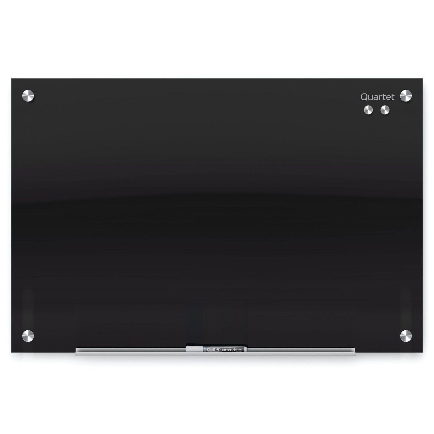 Quartet Magnetic Dry Erase Board, 36" x 24" Glass Whiteboard for Wall, Infinity, Black (G3624B)