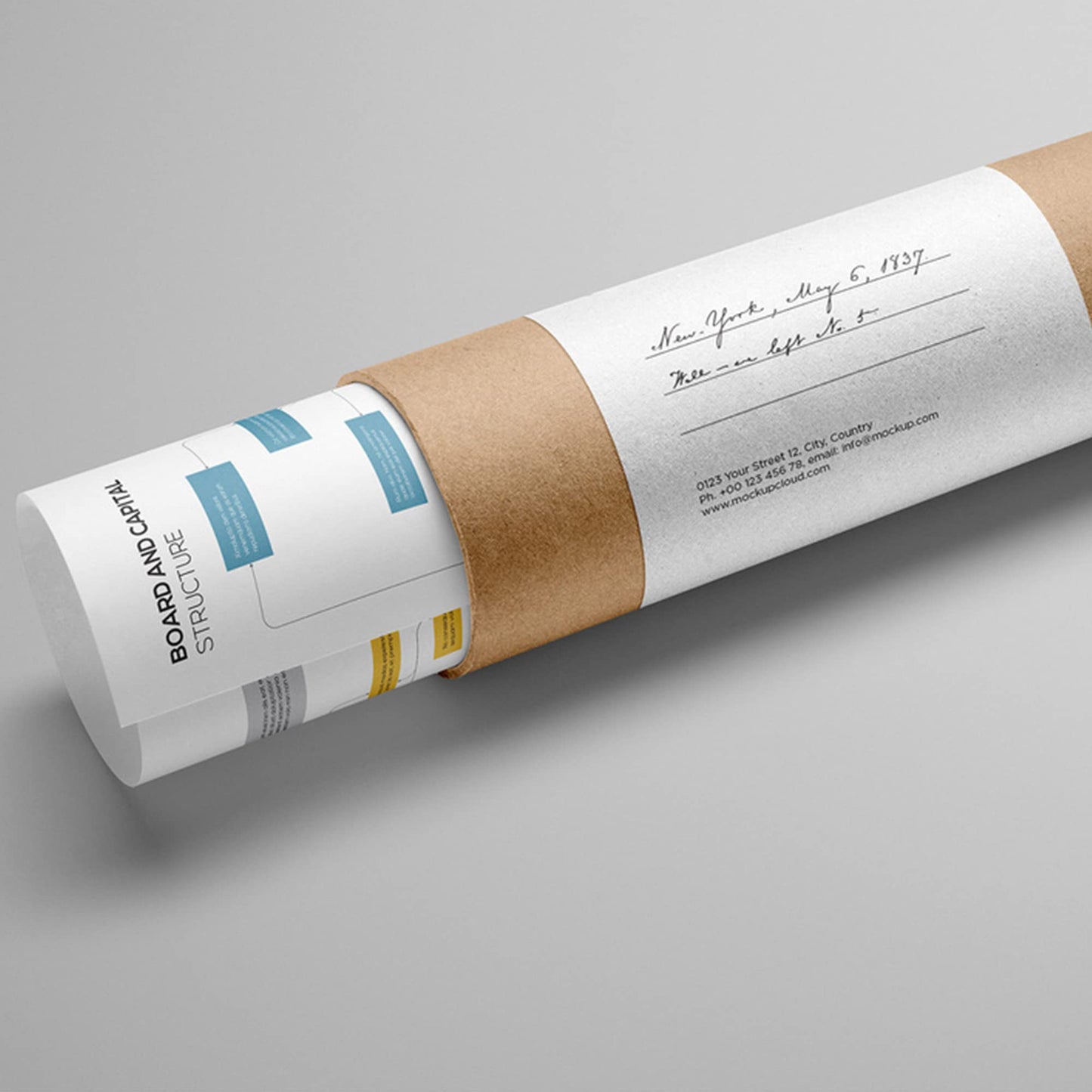 CLAUVINCK 2" x 15" Kraft Mailing Tube, shipping, Heavy Duty Mailers Poster Tube Packing 2 inches x 15 inches Office (Pack of 2)