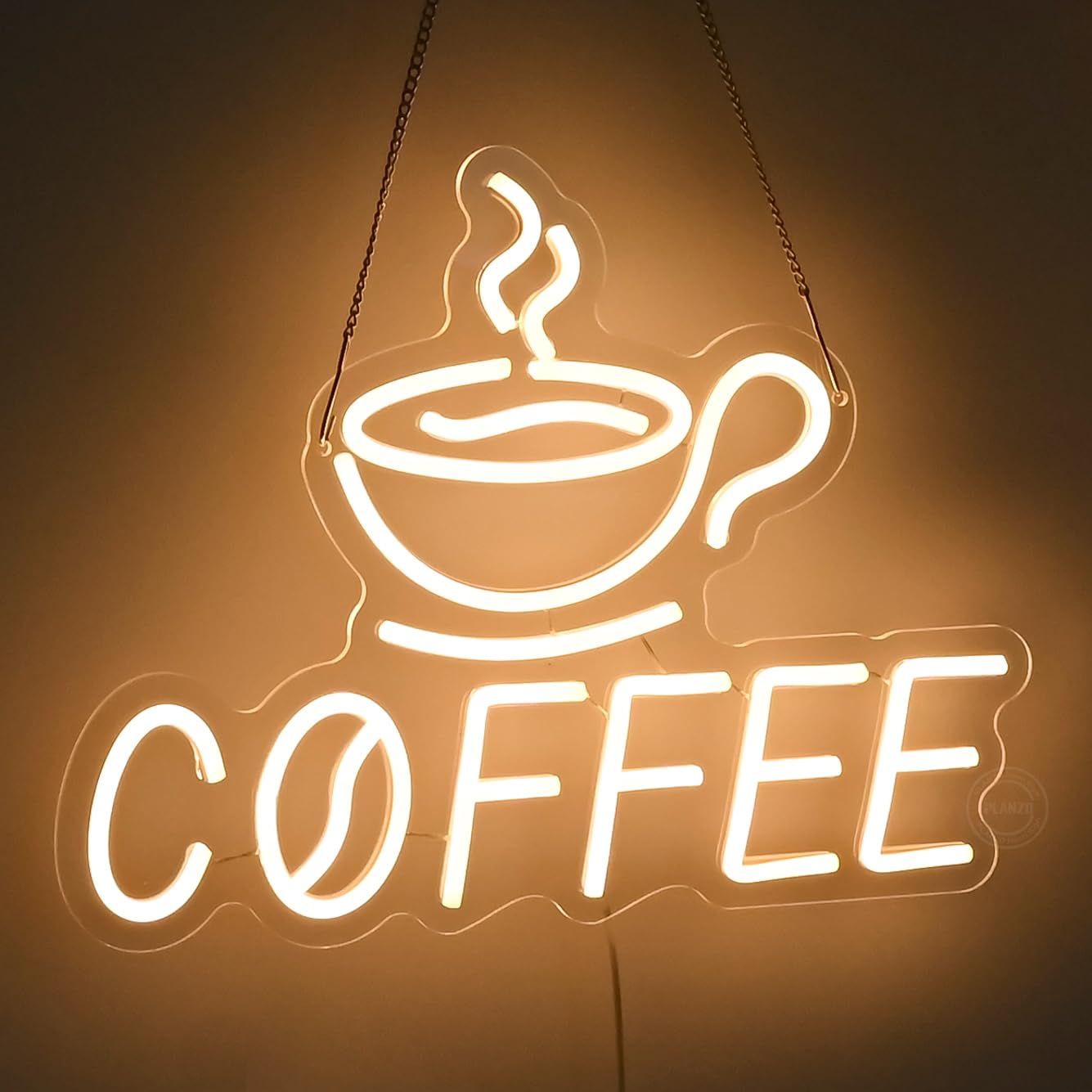 Planzo Coffee Neon Signs Light for Restaurant Coffee Shop Home Cafe Bar Beer Pub Store Ad Window Display Kitchen Bedroom Man Cave Birthday Party Light Up Wall Sign Decor 5V USB