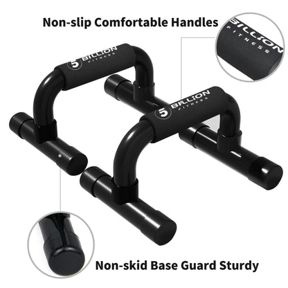 5BILLION FITNESS Push Up Bars for Home Workout, Non-Slip Pushup Handles for Strength Training, Wrist Protection Calisthenics Equipment, Portable Push Up Stands, Support Up to 330 lbs
