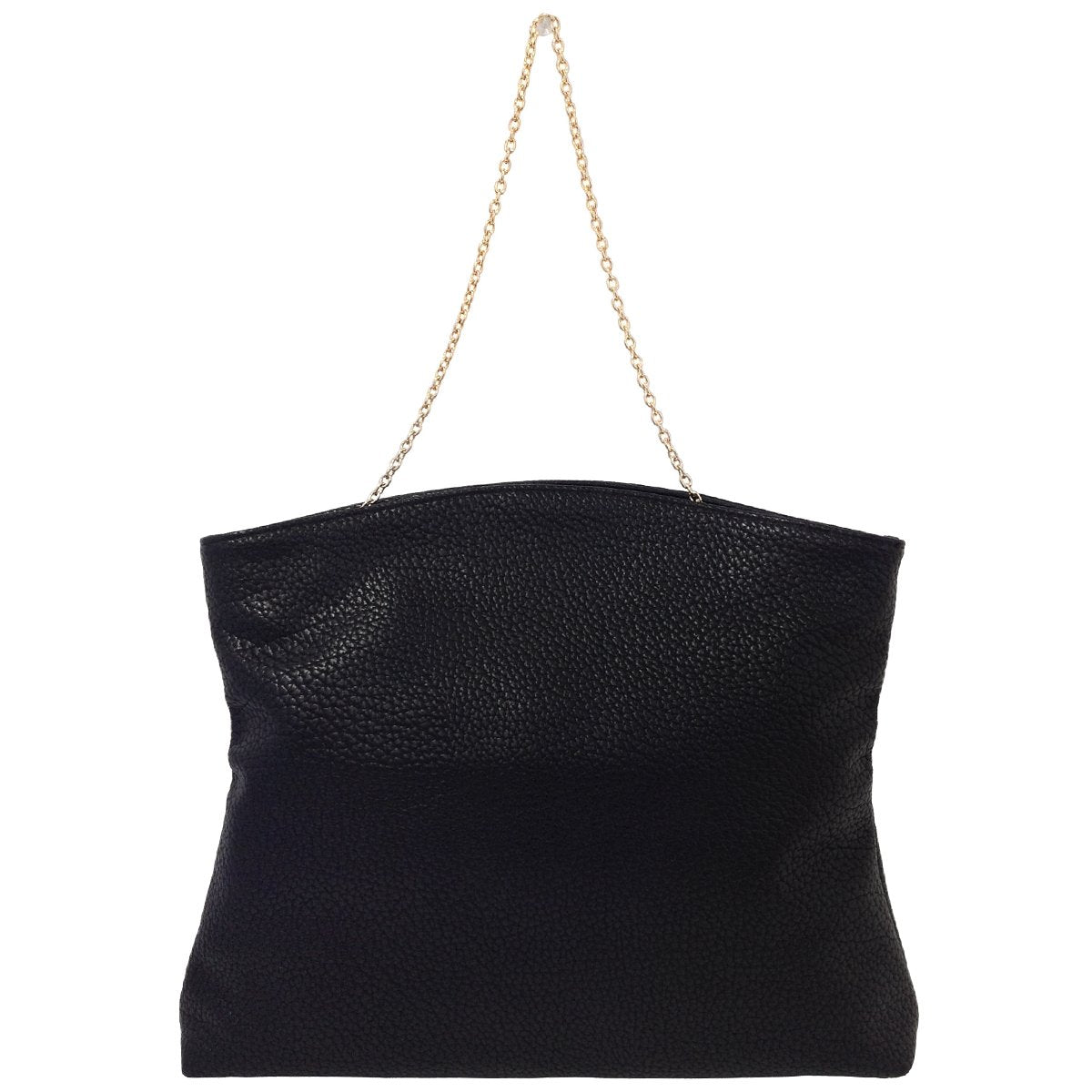 JNB Faux Leather Oversize Foldover Clutch Bag with Zipper Pocket,bk40