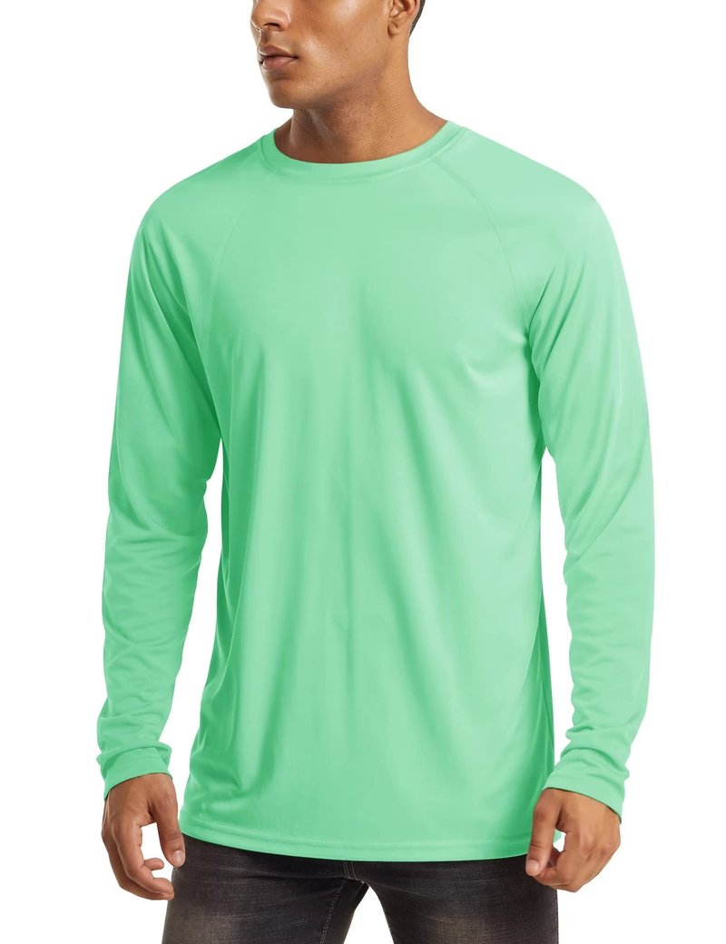 MAGCOMSEN Hiking Shirts for Men Long Sleeve Running Shirts Quick Dry Shirts UV Protection T Shirts Sun Protection UPF 50+ Athletic Shirts