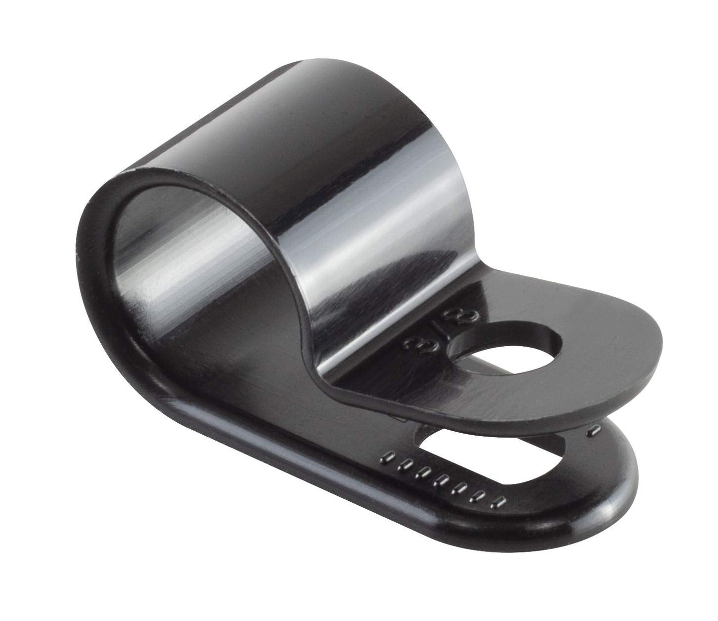 GTSE Black Nylon Plastic Cable Clamps, 3/8" Screw Mounts for Cable, Rope, Tube Management, 100 Pack