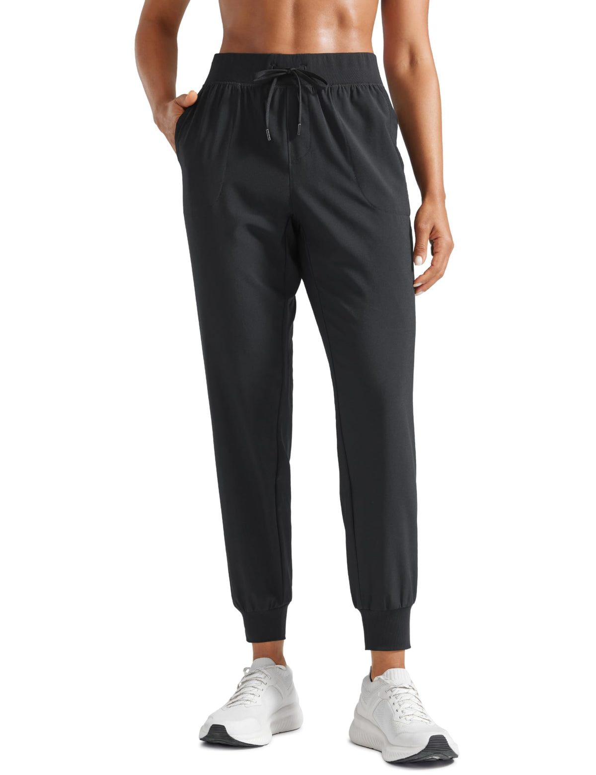 CRZ YOGA Lightweight Workout Joggers 27.5" Black Large