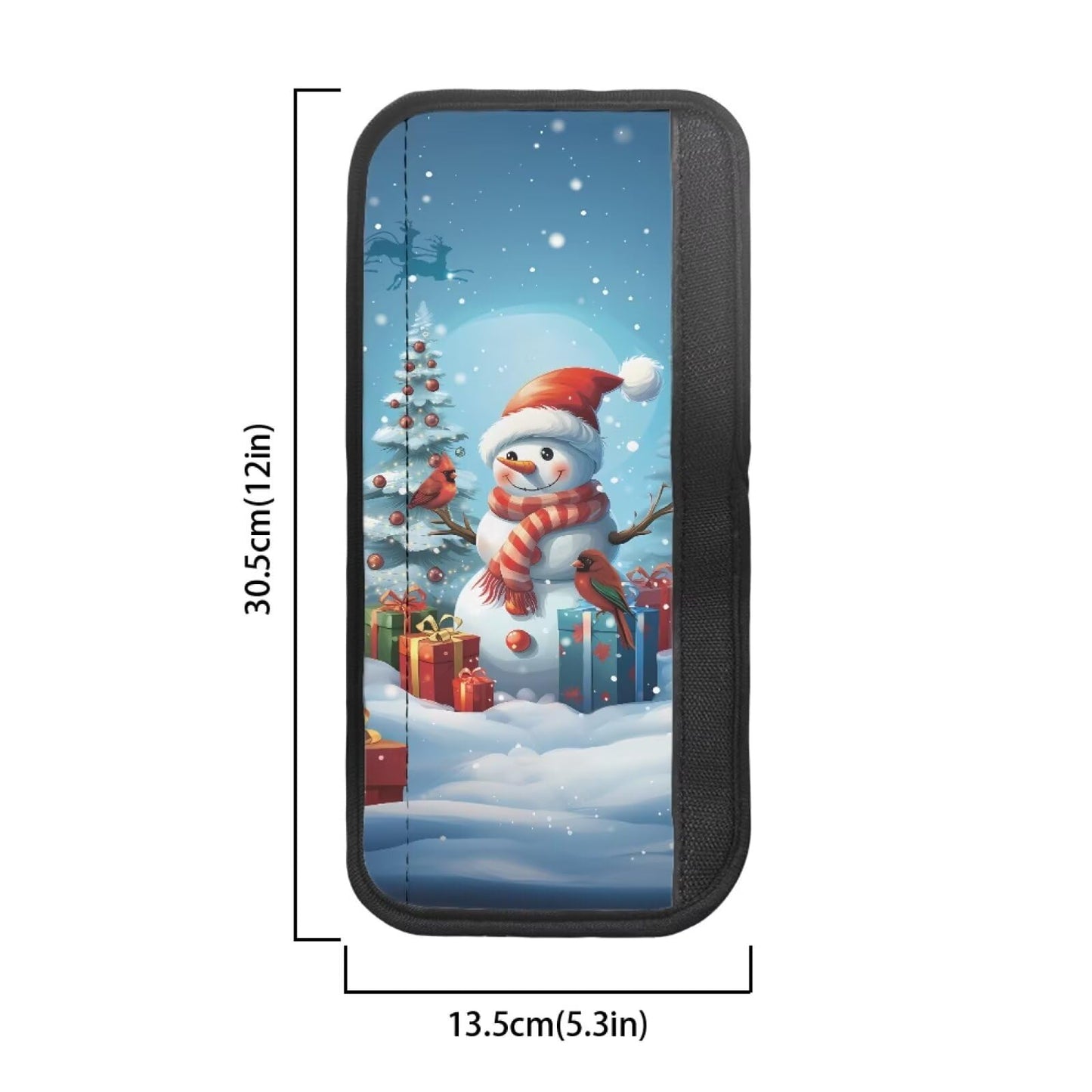 HUISEFOR Snowman Fridge Handle Covers 4 Piece Christmas Refrigerator Handle Covers Set of 4 Adjustable Kitchen Appliance Handles Cover for Microwave Oven Stove Christmas Decoration
