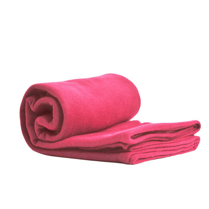 Wolf Essentials Cozy-Soft Microfleece Travel Blanket, 50x60 Inch, Lightweight, Compact, Perfect for Airplane and Car, Pink