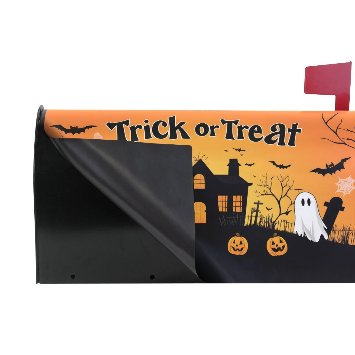 SUABO Halloween Ghost Pumpkin Mailbox Cover Magnetic Mailbox Wrap Post Letter Box Cover Home Decorative for Standard Mailboxes