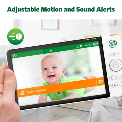 LeapFrog Color Night Vision Video Baby Monitor with 7" HD 720p Display, 360° Pan & Tilt, 8X Zoom, Night Light, Humidity & Temperature Sensor, Up to 1000ft Long Range, Secure Transmission: LF920HD