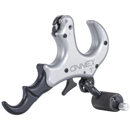 Stan OnneX Thumb Archery Release – Modular Trigger Release with Zero Travel, Adjustable Tension, 3 & 4 Finger Options, Open Hook, Trainer Lock, Echo Grey, M