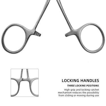 SF 6.3inch Fishing Hook Remover Fly Fishing Forceps Hemostats Straight Stainless Steel Silver Fishing Pliers 1Pcs