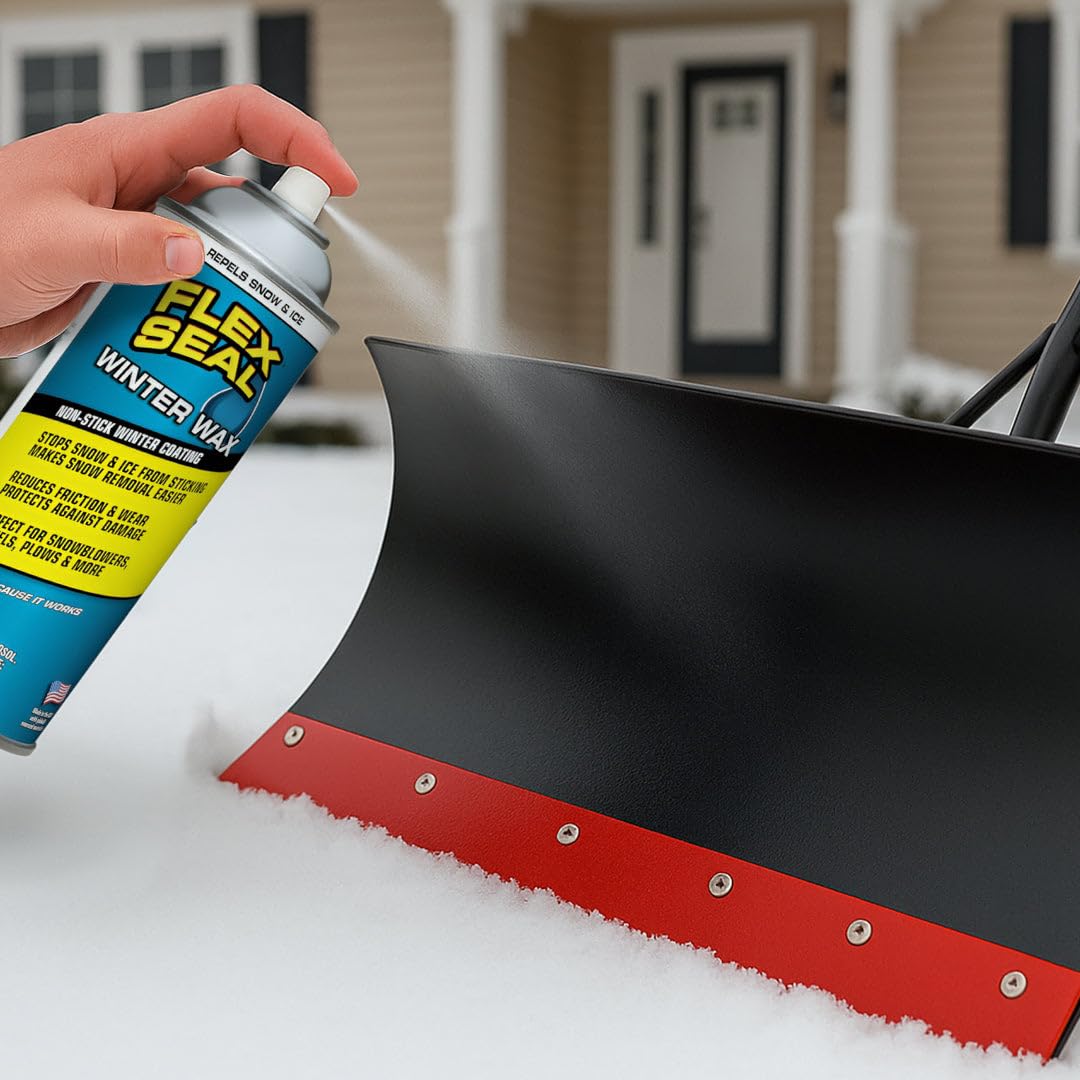 Flex Seal Winter Wax, Repels Snow and Ice, Non-Stick Winter Coating, Shovels, Plows, Snowblowers, Skis and Snowboards, Metal, Fiberglass, Painted and Plastic Surfaces, Clear, 11 oz, Pack of 1