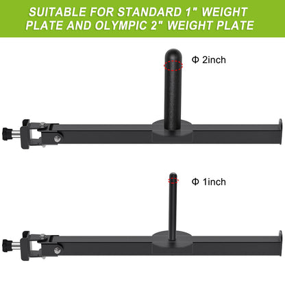 SELEWARE Belt Squat Lever Arm for 2" x 2" Power Cage with 1" Hole, Squat Rack Attachment Fit 1'' and 2'' Weight Plates Allow Both Vertical and Sideways Movements