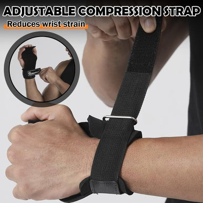 Weight Lifting Wrist Strap, Double Layer Leather Lifting Grips Adjustable Weightlifting Straps for Working Out Pull Up Deadlifting Shrugs (Pair)