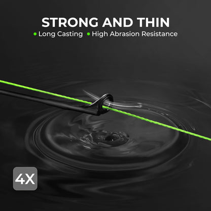 KastKing Superpower ColorShield Braided Fishing Line, Neon Green, 30LB, 300Yards, X4