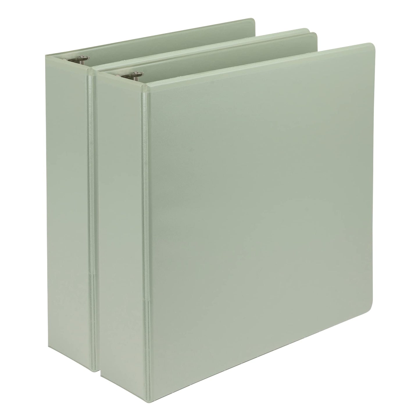 Samsill Plant-Based 2 Inch Durable D-Ring, View Binder, Eco-Friendly, USDA Certified Biobased, 2 Count,Pack of 1, Sage Green