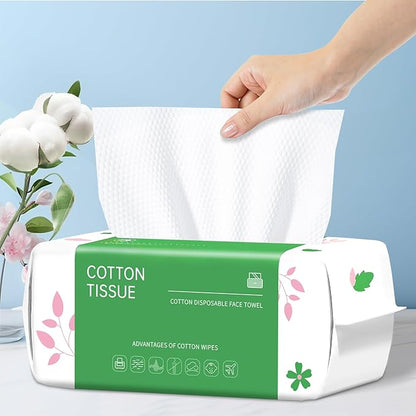 Disposable Face Towel, for Washing Soft Cotton Dry Wipes Facial Cloths